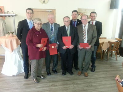 Thorsten Schäfer-Gümbel, Ursula Baumert, Günter Nell, Bernd Heddrich, Stephan Grüger, Heinz Sattler und David Rauber