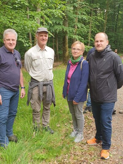 Stefan Arch, Förster Robert Mann, Gertrud Rauber und Sebastian Koch